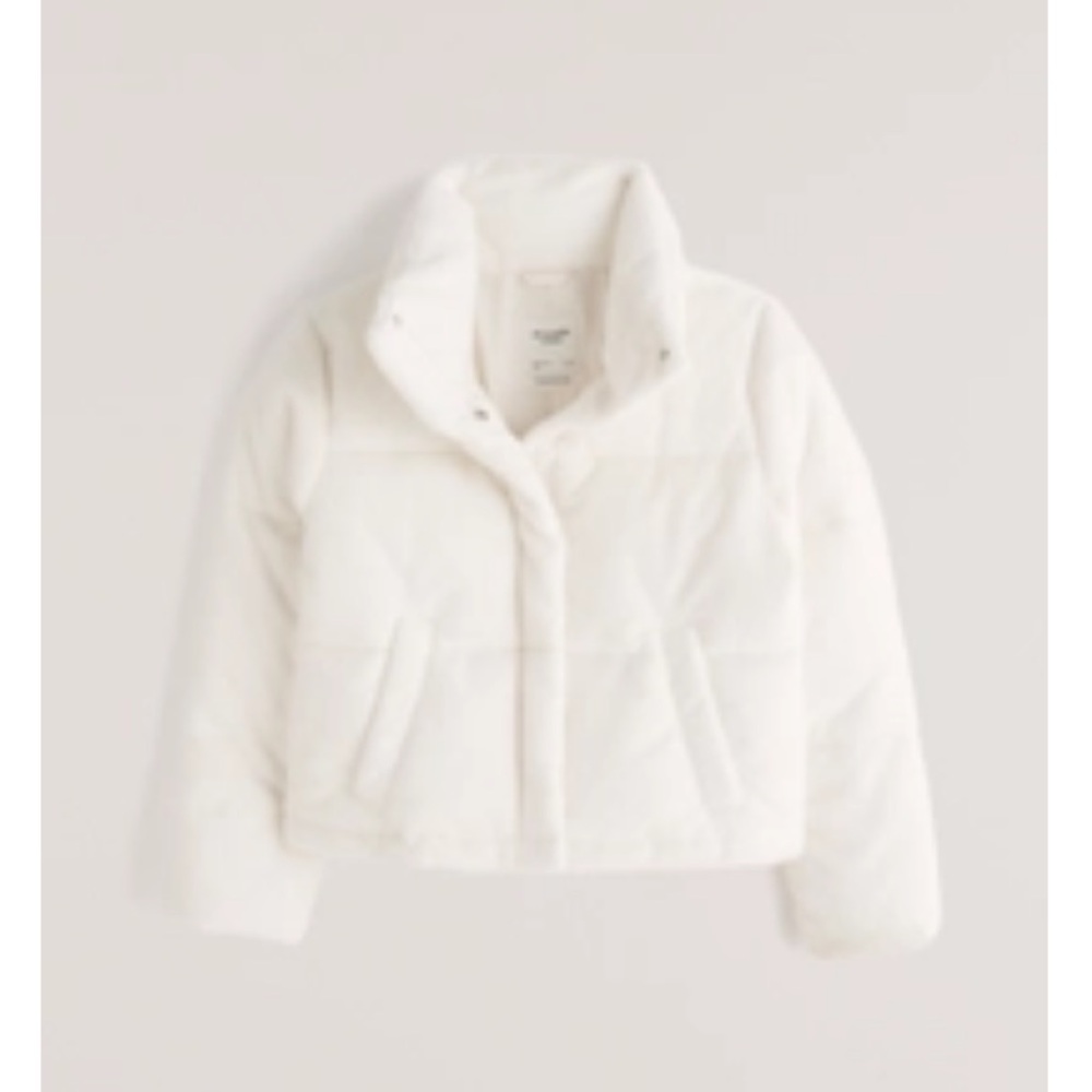 Abercrombie & Fitch Cream Puffer Jacket